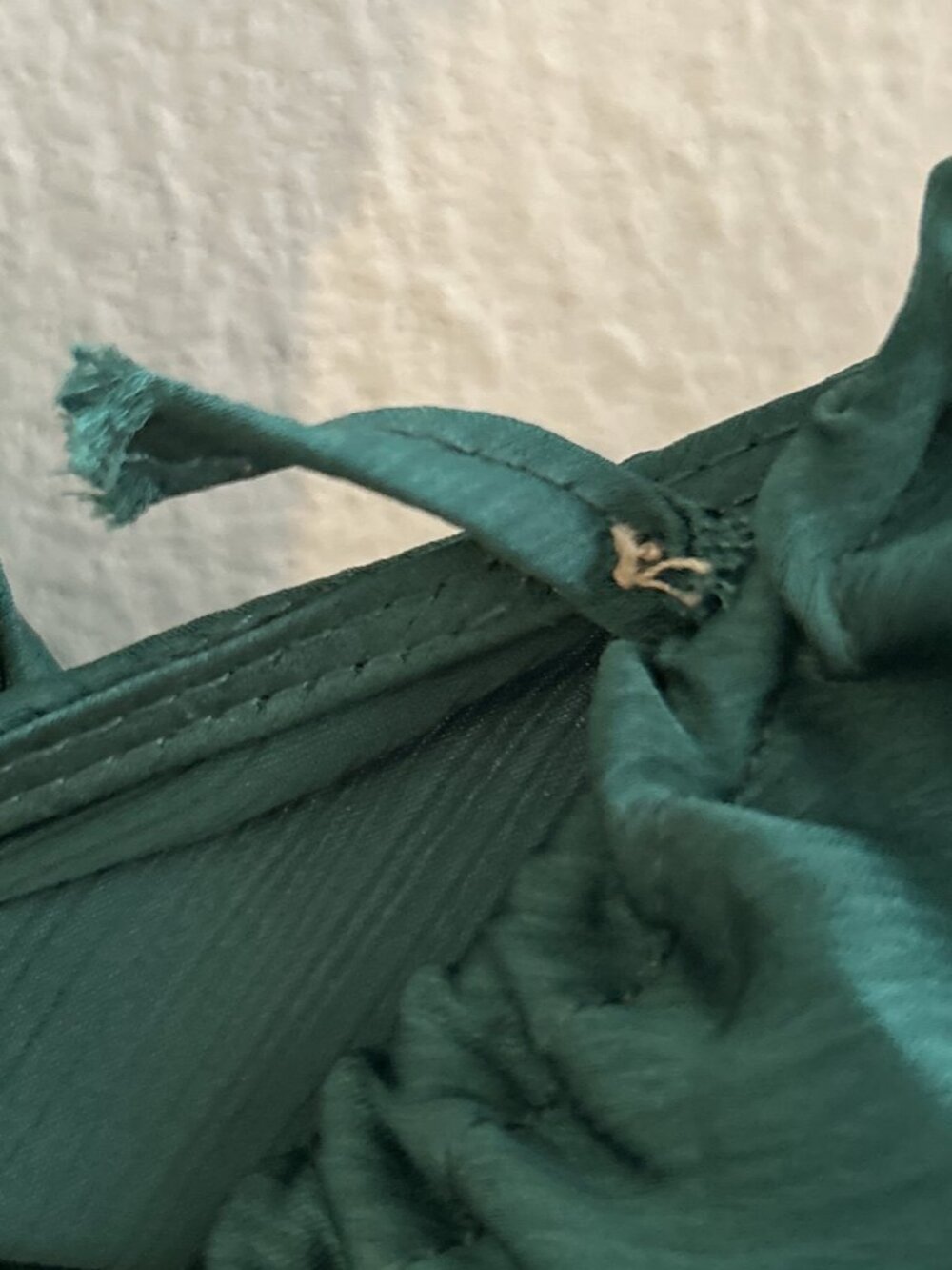 Free People Nothing Better Ruched Midi Green Everglade‎ Slip Dress XS - Picture 7 of 8